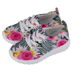 Classy And Chic Watercolor Flowers Kids  Lightweight Sports Shoes by GardenOfOphir