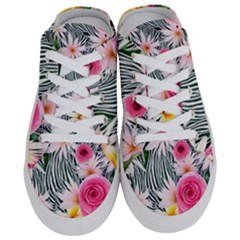 Classy And Chic Watercolor Flowers Half Slippers by GardenOfOphir