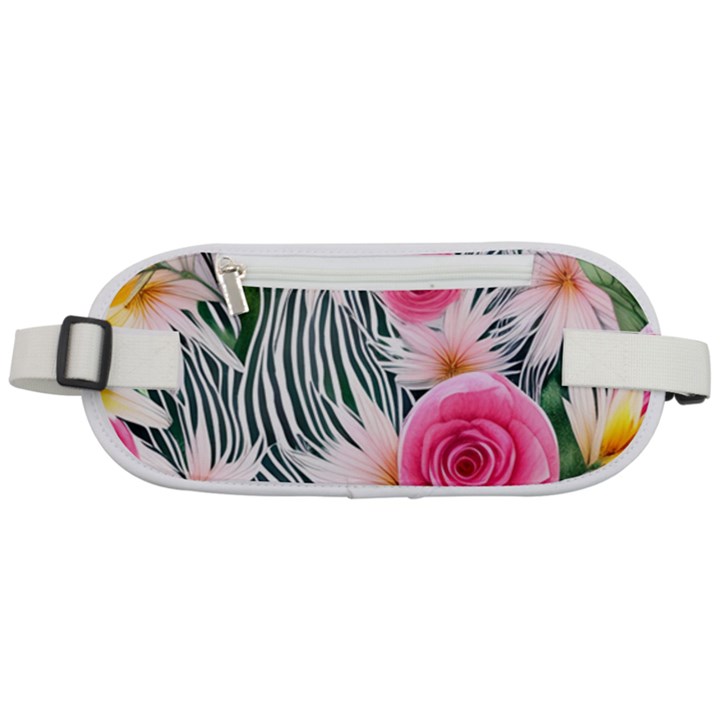 Classy And Chic Watercolor Flowers Rounded Waist Pouch