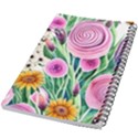 Cheerful And Captivating Watercolor Flowers 5.5  x 8.5  Notebook View2