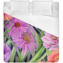 Cheerful Watercolors – Flowers Botanical Duvet Cover (king Size) by GardenOfOphir