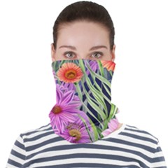 Cheerful Watercolors – Flowers Botanical Face Seamless Bandana (adult) by GardenOfOphir