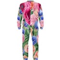 Cheerful Watercolor Flowers OnePiece Jumpsuit (Men) View2