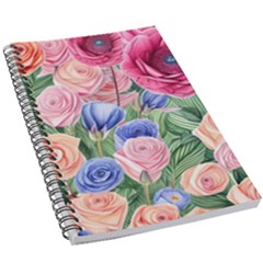 Cheerful Watercolor Flowers 5 5  X 8 5  Notebook by GardenOfOphir