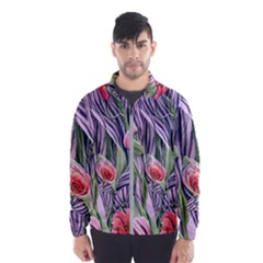 Charming Watercolor Flowers Men s Windbreaker by GardenOfOphir