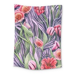 Charming Watercolor Flowers Medium Tapestry by GardenOfOphir