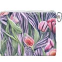 Charming Watercolor Flowers Canvas Cosmetic Bag (XXXL) View2