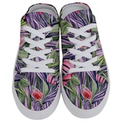 Charming Watercolor Flowers Half Slippers by GardenOfOphir