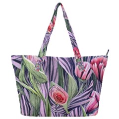 Charming Watercolor Flowers Full Print Shoulder Bag by GardenOfOphir