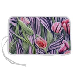 Charming Watercolor Flowers Pen Storage Case (l) by GardenOfOphir