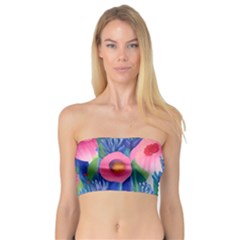 Celestial Watercolor Flowers Bandeau Top by GardenOfOphir