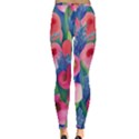 Celestial Watercolor Flowers Inside Out Leggings View2