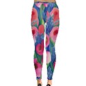 Celestial Watercolor Flowers Inside Out Leggings View4