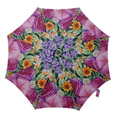 Captivating Watercolor Flowers Hook Handle Umbrellas (large) by GardenOfOphir