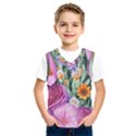 Captivating Watercolor Flowers Kids  Basketball Tank Top View1