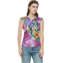 Captivating Watercolor Flowers Women s Raglan Cap Sleeve Tee by GardenOfOphir