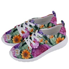 Captivating Watercolor Flowers Women s Lightweight Sports Shoes by GardenOfOphir