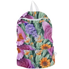 Captivating Watercolor Flowers Foldable Lightweight Backpack by GardenOfOphir