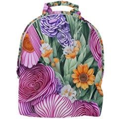 Captivating Watercolor Flowers Mini Full Print Backpack by GardenOfOphir