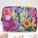 Captivating Watercolor Flowers Make Up Pouch (Medium) View1