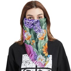 Captivating Watercolor Flowers Face Covering Bandana (triangle) by GardenOfOphir