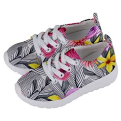 Darling And Dazzling Watercolor Flowers Kids  Lightweight Sports Shoes by GardenOfOphir