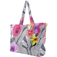 Darling And Dazzling Watercolor Flowers Simple Shoulder Bag by GardenOfOphir