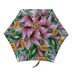 Watercolor Flowers Botanical Foliage Mini Folding Umbrellas by GardenOfOphir