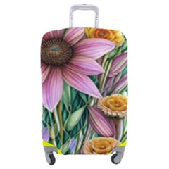 Watercolor Flowers Botanical Foliage Luggage Cover (medium) by GardenOfOphir