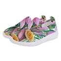 Watercolor Flowers Botanical Foliage Women s Slip On Sneakers View2