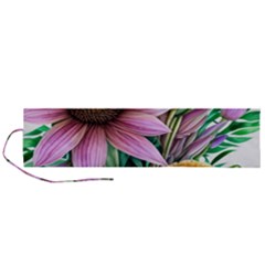 Watercolor Flowers Botanical Foliage Roll Up Canvas Pencil Holder (l) by GardenOfOphir