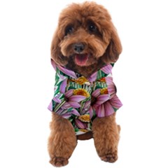 Watercolor Flowers Botanical Foliage Dog Coat by GardenOfOphir