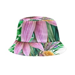 Watercolor Flowers Botanical Foliage Inside Out Bucket Hat by GardenOfOphir