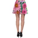 Enchanted Watercolor Flowers Botanical Foliage Skater Skirt View2