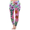 Enchanted Watercolor Flowers Botanical Foliage Classic Winter Leggings View4