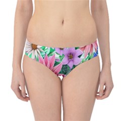 Enchanted Watercolor Flowers Botanical Foliage Hipster Bikini Bottoms by GardenOfOphir