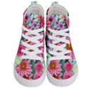 Enchanted Watercolor Flowers Botanical Foliage Kids  Hi-Top Skate Sneakers View1