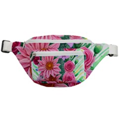 Enchanted Watercolor Flowers Botanical Foliage Fanny Pack by GardenOfOphir