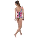 Enchanted Watercolor Flowers Botanical Foliage Side Cut Out Swimsuit View2