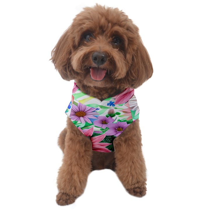 Enchanted Watercolor Flowers Botanical Foliage Dog Sweater