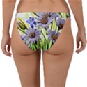 Expressive Watercolor Flowers Botanical Foliage Band Bikini Bottoms View2