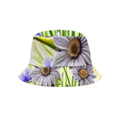 Expressive Watercolor Flowers Botanical Foliage Bucket Hat (kids) by GardenOfOphir