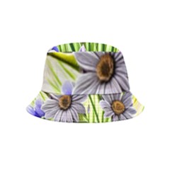 Expressive Watercolor Flowers Botanical Foliage Inside Out Bucket Hat (kids) by GardenOfOphir