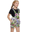 Expressive Watercolor Flowers Botanical Foliage Kids  Short Overalls View3