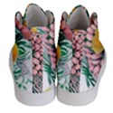 Coral Watercolor Flowers Botanical Foliage Women s Hi-Top Skate Sneakers View4