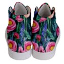 Cute Watercolor Flowers And Foliage Men s Hi-Top Skate Sneakers View4