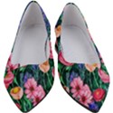 Cute Watercolor Flowers And Foliage Women s Block Heels  View1