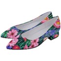 Cute Watercolor Flowers And Foliage Women s Block Heels  View2