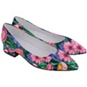 Cute Watercolor Flowers And Foliage Women s Block Heels  View3