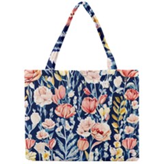 Exquisite Watercolor Flowers And Foliage Mini Tote Bag by GardenOfOphir